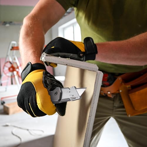 WORKPRO Folding Utility Knife, Wood Handle Razor Knife - style: Utility Knife