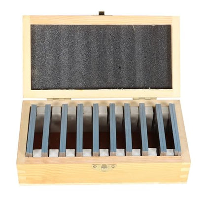 findmall 10 Pair 1/8 x 3 Accuracy Parallel Block Set .0002 Hardened Gage Gauge Tool Set, Wooden Boxes and Plastic Boxes - size: 10 Pair 1/8 x 3