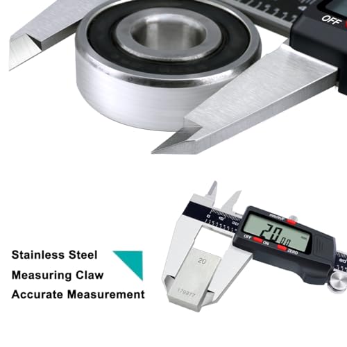 Kynup 8 Inch Caliper, Micrometer Digital Caliper Measuring Tool - color: Black, size: 8 inch