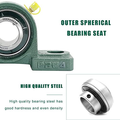 4Pcs UCP204-12 Pillow Block Bearing 3/4 inch Bore Mounted Pillow Block Bearings Chrome Steel Bearings with 3/4" Bore, Self Alignment - size: UCP204-12-4pcs