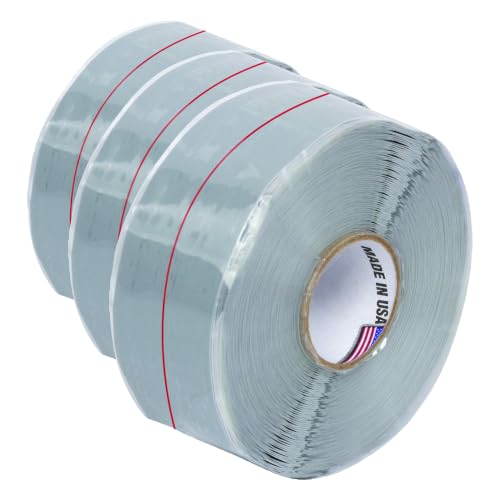 E/FUSING 112 - Flame Resistant High Temperature Self-fusing Silicone Electrical Insulation Tape 1 in x 30 ft (Pack of 3) - size: 1 in x 30 ft x 12 mil thick (Pack of 3)