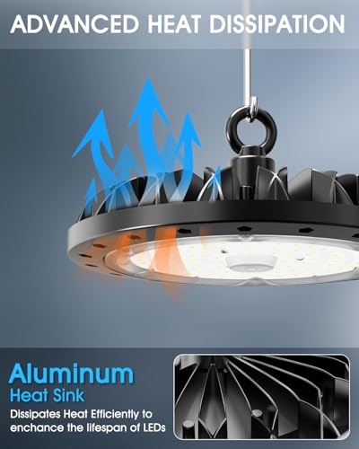 200W UFO LED High Bay Lights, 6 Pack