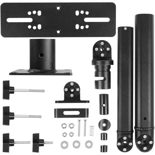 Universal Marine Monitor Mount 350° Swivel 18"–24" Adjustable Height Black - color: Black