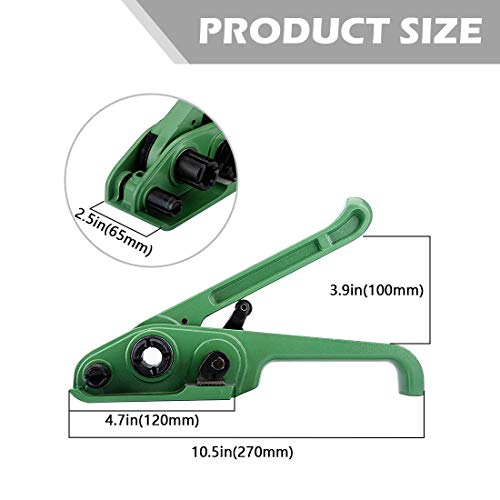 MYFAMIREA Heavy Duty Poly Strapping Tensioner and Cutter Manual Banding Tools Windlass for 1/2" -3/4" Width Polyester Polyproplyn Strap (Jungle Green) - style: Tensioner-Jungle Green