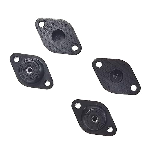 M8 Rubber+metal Anti-Vibration Turret Mounts, Rubber-in Shear Floor Mount, Compression Isolator Mounts for Pumps, Compressors-4PCS