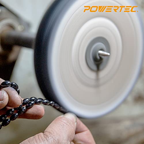 POWERTEC 6 Inch Buffing & Polishing Wheels (80 Ply) 2 Pack, Extra Thick Buffer Wheels w/ 1/2" Arbor Hole for Bench Buffer Polisher and Bench Grinder (71630) - size: 6 inch, 2 pack