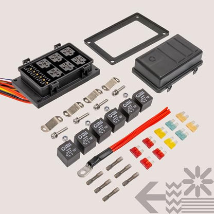 True MODS 12V Automotive Waterproof 5-Pin Prewired Relay Fuse Box Block Kit - style: Prewired Fuse/Relay Kit