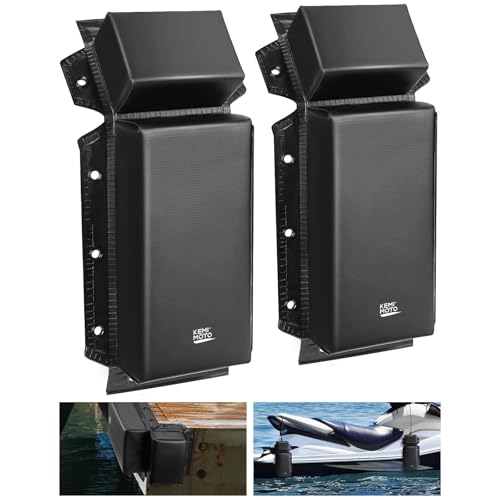 KEMIMOTO Boat Bumpers for Docking, Marine Dock Fender for Straight-Edge or Corner, Mounting Hardware Included, 2Pack PWC Fenders Boat Fenders Bumpers with 2 Ropes