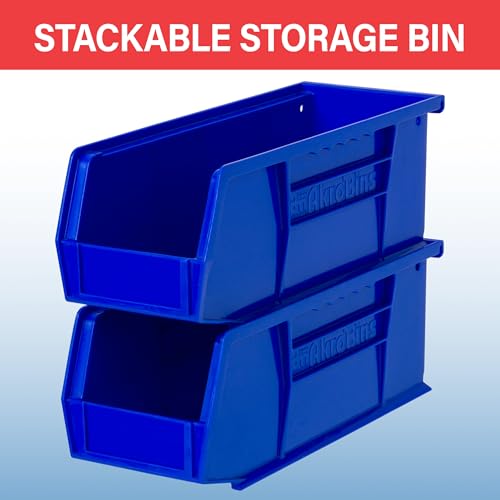 Akro-Mils 30224 AkroBins Plastic Storage Bins, 11"x 4"x 4", Stone, 12-Pack - color: Stone