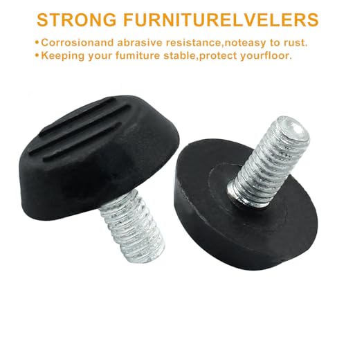 M6 x 12mm Furniture Levelers Table Leg Levelers, 8 Pcs Adjuster - size: M6 x 12mm