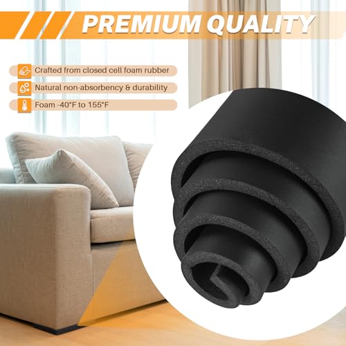 MAOPINER 1/2" T x 13" W x 60" L Neoprene Foam Padding Without Adhesive - size: 1/2" Thick × 13" Wide × 60" Long