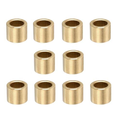 Sintered Bronze Sleeve Bearing Bushing 6mm ID x 10mm OD x 12mm L Oil-Impregnated 10pcs - size: 6*10*12mm