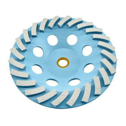 7" Concrete Grinding Wheel, 24 Turbo Segments, 7/8"-5/8" Threaded Arbor - style: 7" - 24 Segs