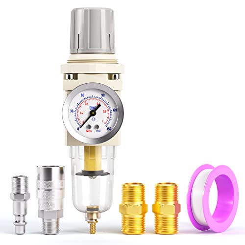 TAILONZ 1/4"NPT AW2000-02 Filter Regulator - color: White, size: 1/4"NPT