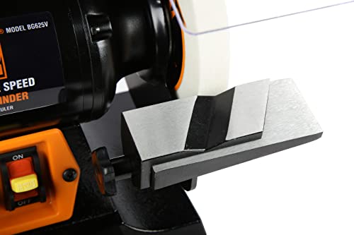 WEN BG625V 2.5-Amp 6-Inch Variable Speed Bench Grinder with Flexible Work Light , Black - style: Variable Speed