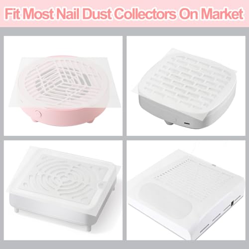 100PCS Nail Dust Collector Filter Paper, Disposable Nail Fan Filter Paper