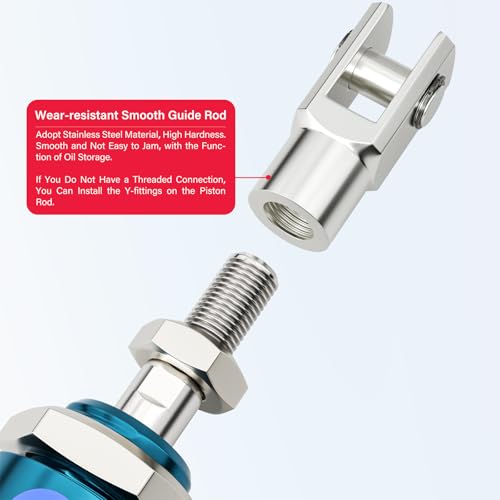 Double-Acting Pneumatic Cylinder (25mm Bore x 75mm Stroke) with Y Connector and Fittings MAL25x75 - size: 25mm Bore 75mm Stroke