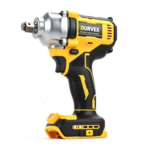 1/2-Inch Cordless Impact Wrench for DeWalt 20V MAX Battery, 1000N·m High Torque Electric Impact Gun, 3-Speed, LED Light, 3300 RPM, Bare Tool （DCF894B Replacement）