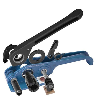 Heavy Duty Banding Strapping Tensioner & Cutter Manual Packaging Tools Windlass for 1/2"-3/4" Width Polyester Poly Strap(Gemstone Blue) - color: PET Blue, size: 1/2-3/4in