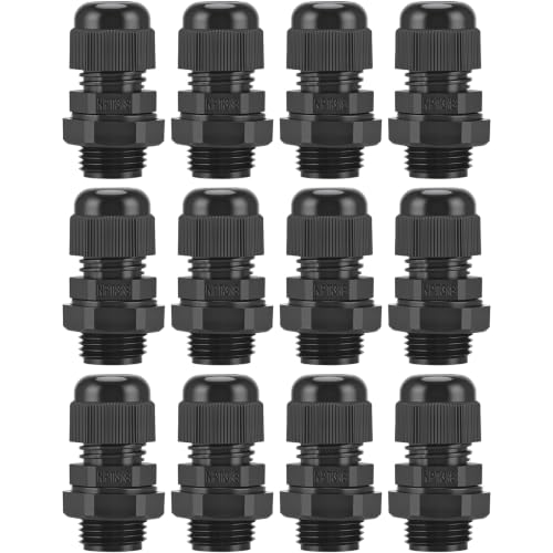 12 Pcs 3/8" NPT Cable Glands Waterproof Strain Relief Connector - color: 12 Pcs 3/8" NPT