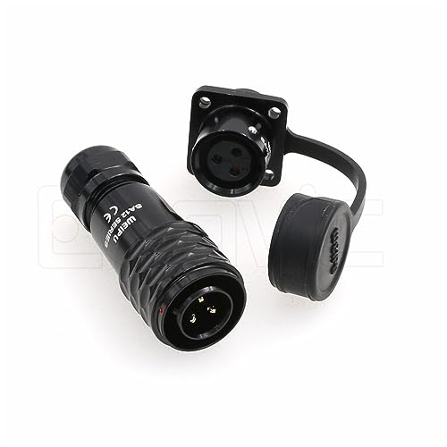 SA12 3Pin Weipu Connector Aviation Push-Pull Solder Cable Connector Plug Panel Mount Socket Female Rear-nut Mount for LED Light Equipment Electrical - size: 3Pin 13A