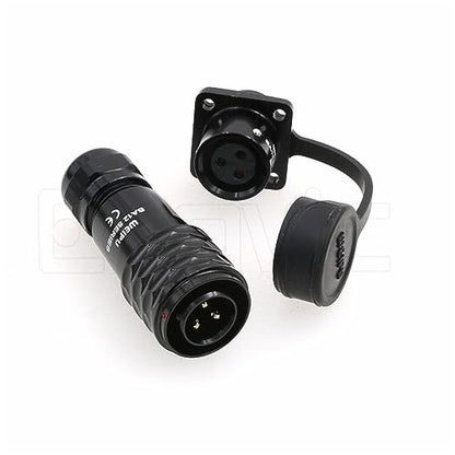 SA12 3Pin Weipu Connector Aviation Push-Pull Solder Cable Connector Plug Panel Mount Socket Female Rear-nut Mount for LED Light Equipment Electrical - size: 3Pin 13A