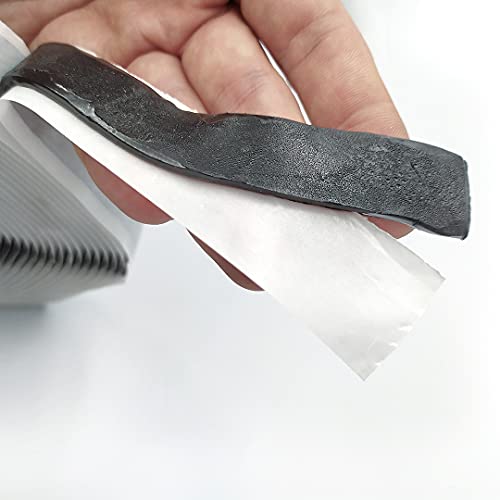 Alenor Black Butyl Seal Putty Tape 1/5'' x 33 Foot - Leak Proof Putty Tape for RV Repair, Window, Boat Sealing, Glass & EDPM Rubber Roof Patching, Car, Van, Bus & Auto Repair - size: 1/5'' x 33’ Ft (Pack 1)