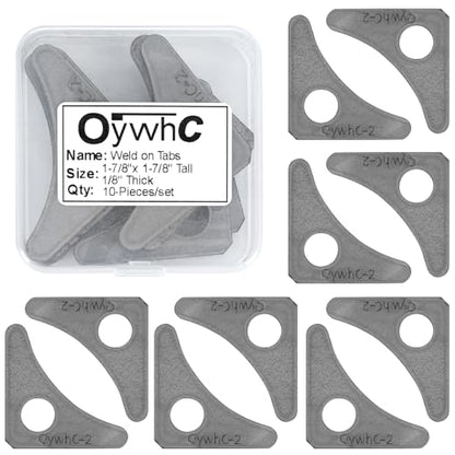 Weld On Tabs,Triangle Gusset Shock Mount,1/2" Hole,1/8" Thick,10 pcs - color: Axle / Flat Mount-1/8" Thick