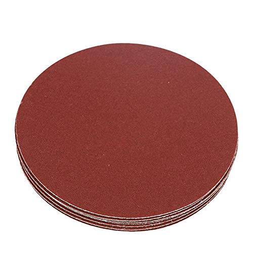 HIFROM 5 Inch Sanding Discs NO-Hole Hook and Loop 180 Grit Sandpaper Aluminum Oxide Random Orbital Sander Pads (60-Pack) - size: 180 Grit, 60pcs
