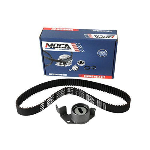 MOCA TCK201A Timing Belt Kit with Tensioner for 2002-2007 Mitsubishi Lancer ES LS DE 2.0L L4 SOHC Non-Turbo 4G94 GTK0201A