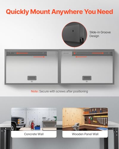 VEVOR Metal Wall Cabinet, 30.31 x 12.01 x 19.69 Inch, Floating Garage Tool Cabinet with Up-Flip Door and Shelf, 240 lbs Load Capacity, Fit for Garage, Basement, Kitchen, Warehouse Assembly Required - size: Upgrade Flip up 20"