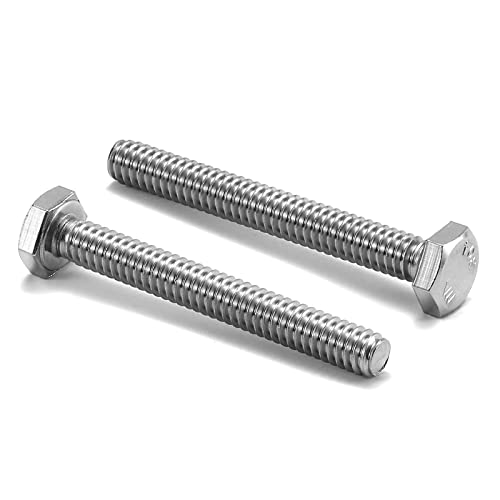 5/16-18 x 2" Hex Head Screw Bolt, 20Pcs 18-8 (304) Stainless Steel, Fully Threaded, Plain Finish, by SG TZH - size: 5/16-18 x 2"