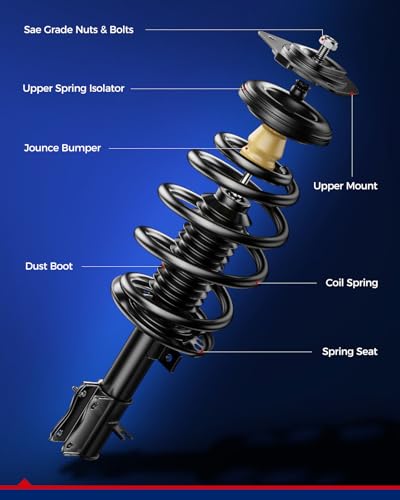 KAX 2PC Front Suspension Strut & Spring Assembly Pair for 2007-2010 Edge AWD 2007-2010 MKX AWD, Complete Struts w/Coil Springs, Replace# 272888/272889 - size: 2PC 07-10 Edge Front