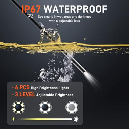 3.9mm Borescope Camera with Light, 5" Industrial Endoscope Camera