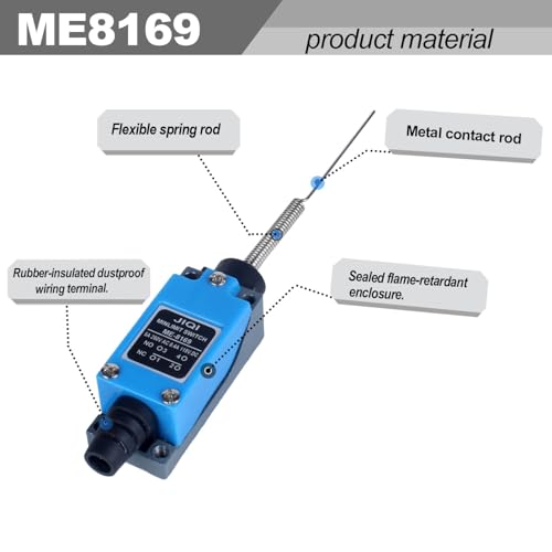 Momentary Limit Switch Travel Switch,omnidirectional Thin Lever Spring Rod,NO and NC self-resetting momentary switches (4pcs) - style: ME-8169