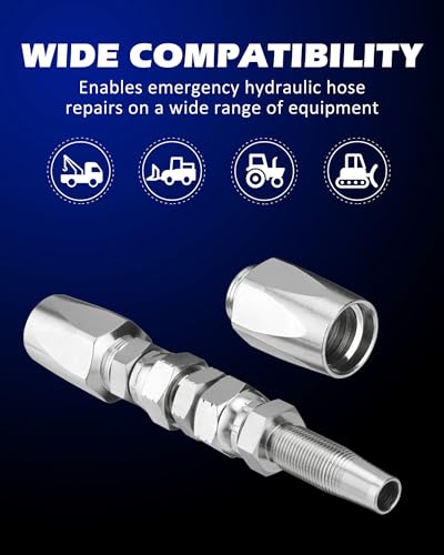 SPARKWHIZ Hydraulic Hose Repair Kit 1/4", 3/8", 1/2" ID, 3 pack - size: 1/4", 3/8", 1/2"