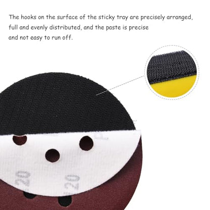 1Pcs 6in Hook and Loop Flexible Backing Pad, 6" Sanding Back Pad 5/16" 24 Thread for Air Orbital Sander and Pneumatic Polisher - style: 6inch