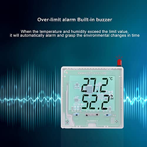 Digital Temperature and Humidity Sensor with Modbus RS485, Industrial High Accuracy Monitoring Transducer Thermometer Hygrometer with LCD Display DC10~28V - size: OLED-S
