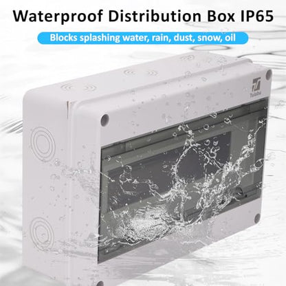 15 Way Circuit Breaker Box, IP65 Waterproof, for Indoor and Outdoor - style: 15 WAY-12.3*4.3*7.9Inch