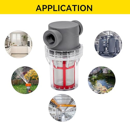 1/2'' Female NPT in-Line Strainer - Garden Hose Filter for High Pressure Washer, Sediment Filter with 200 Mesh Stainless Steel Screen (1/2'' 200 Mesh) - style: 1/2'' 200Mesh