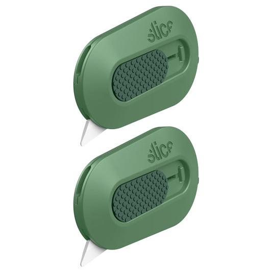 Slice Mini Box Cutter | Manual Retracting | Safe Ceramic Box Cutter Lasting 11x Longer than Metal | Box Opener | 2 Pack | Sage - color: Sage, size: 2 Pack
