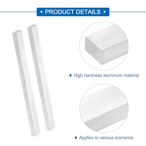 MECCANIXITY Square Aluminum Flat Bar, 5/8" (16mm) Thick x 63/64" (25mm) Width x 13" (330.2mm) Long 6063 Aluminum Flat Plate Solid New Mill Stock Silver for Industrial Building - size: 5/8" x 63/64" x 13"