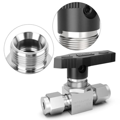 TAISHER 1PCS 316 Stainless Steel Compression Valve, 3/4" Tube OD x 3/4" Tube OD Straight Adapter - size: 3/4" OD