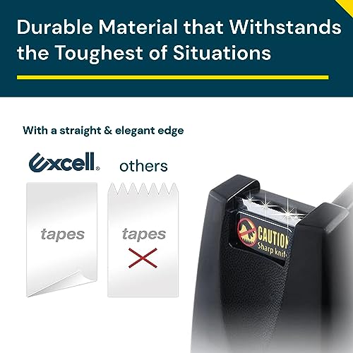 Excell EX-116BK Desk Tape Dispenser, 3/4" Wide, 1" Core, Non-Skid Base