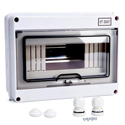8 Way Circuit Breaker Box, Waterproof Distribution Protection Box - color: HT, size: 8 Way 200x155x92 MM