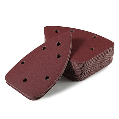 30 Pcs Mouse Sander Pads 240 Grit 6 Hole Hook and Loop Sandpaper for Detail Sander Sanding Disc - style: 240 Grit
