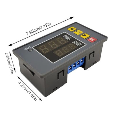 2PCS Programmable Time Controller Timer Delay Relay Module 20A 1500W Switch Type Passive Output Timer Switch LED Digital Display (AC110~220V Upgraded Version)