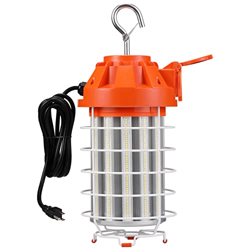 LEONLITE 130W LED Temporary Work Light, UL Listed, 17600LM, 5000K Daylight, Linkable Construction Work Light LED, Waterproof, Plug-n-Play Portable Jobsite Lighting