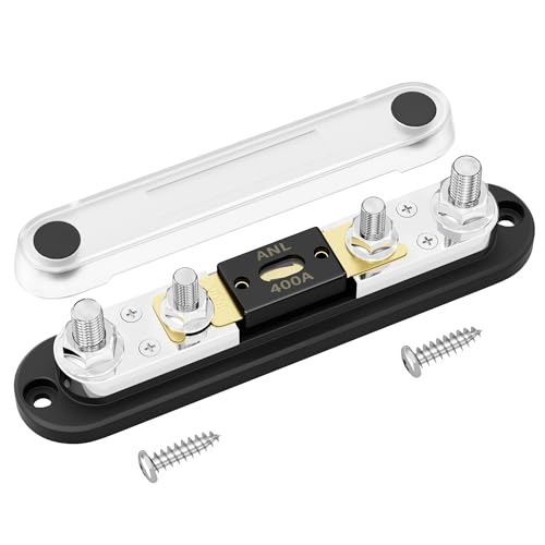 DaierTek 400 Amp ANL Fuse Holder Kit M10 Stud Terminals Max 750A for Car Truck Boat - color: 400A