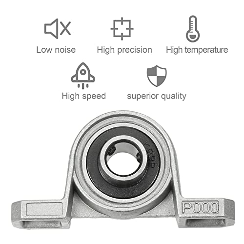 4Pcs 10mm Pillow Block Bearing 0.39" Bore Diameter Mounted Pillow Block KP000 Bearing Block - size: KP000-4pcs